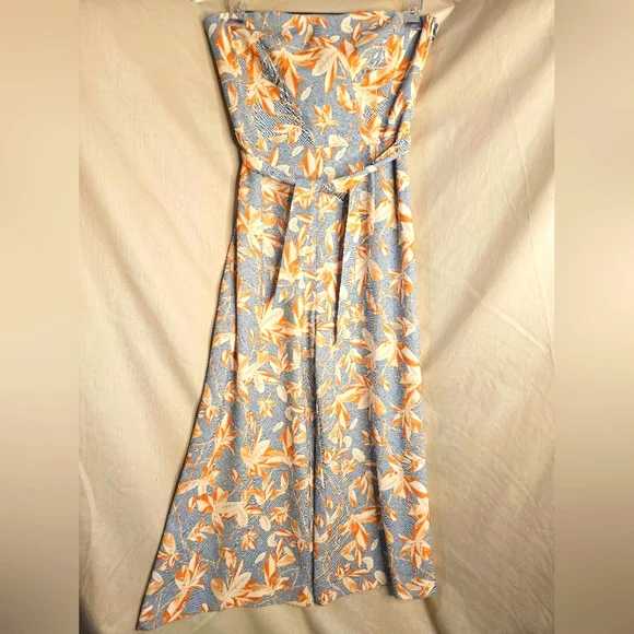 H&M Women Jumpsuit, Size 8, Color: Blue, Off white, orange - Picture 1 of 12